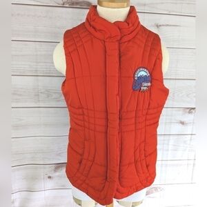 Colorful Colorodo Circuit Champion Quilted Puffer Vest in Sienna Red Size Small